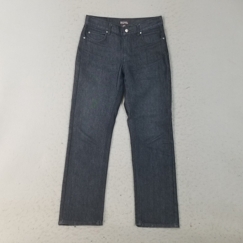 Michael Kors Jeans Mens 30x30 Blue Dark Wash Straight Leg Cotton Blend Classic